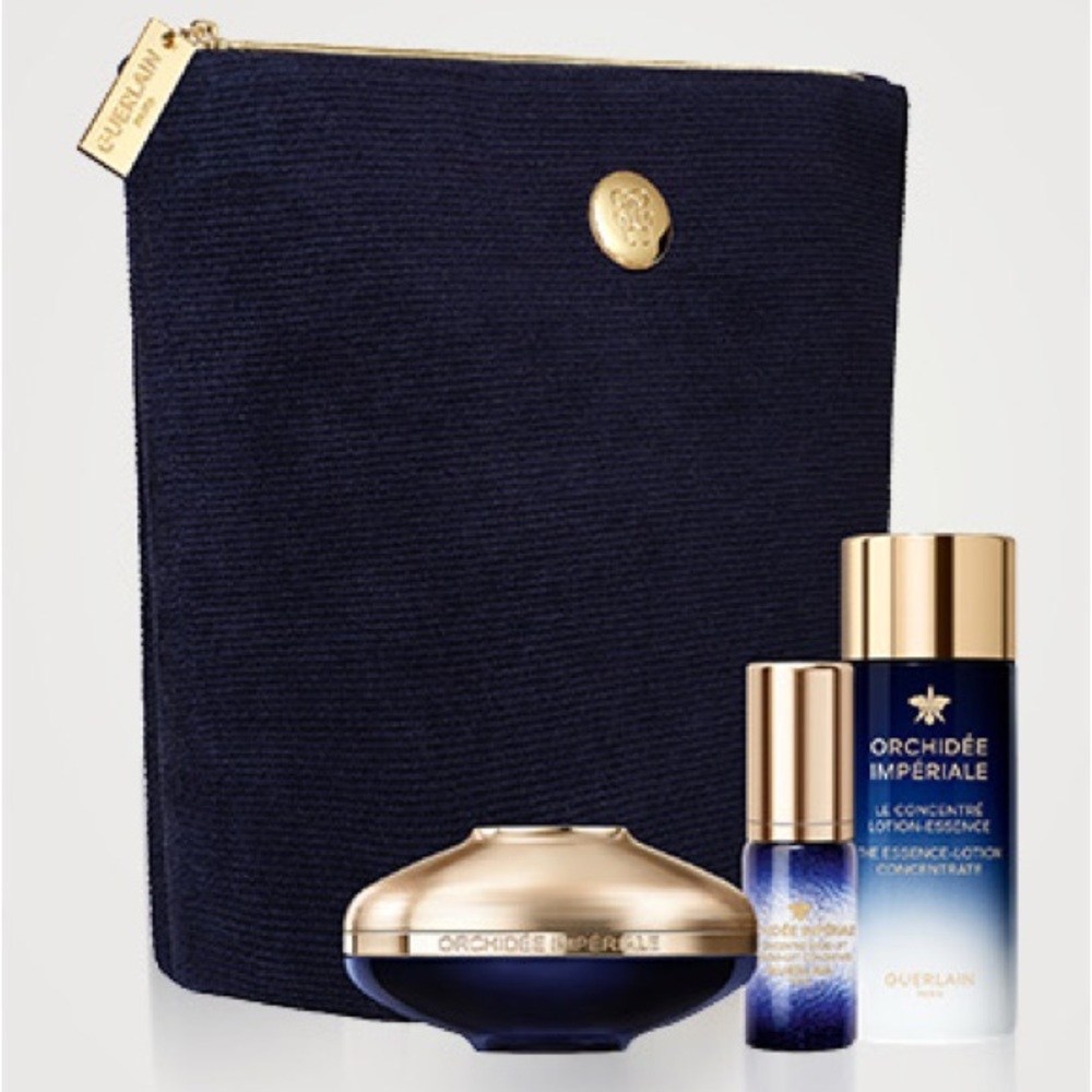 Guerlain Orchidee Imperiale 4pc Skincare Set New w serum, face cream, lotion GWP